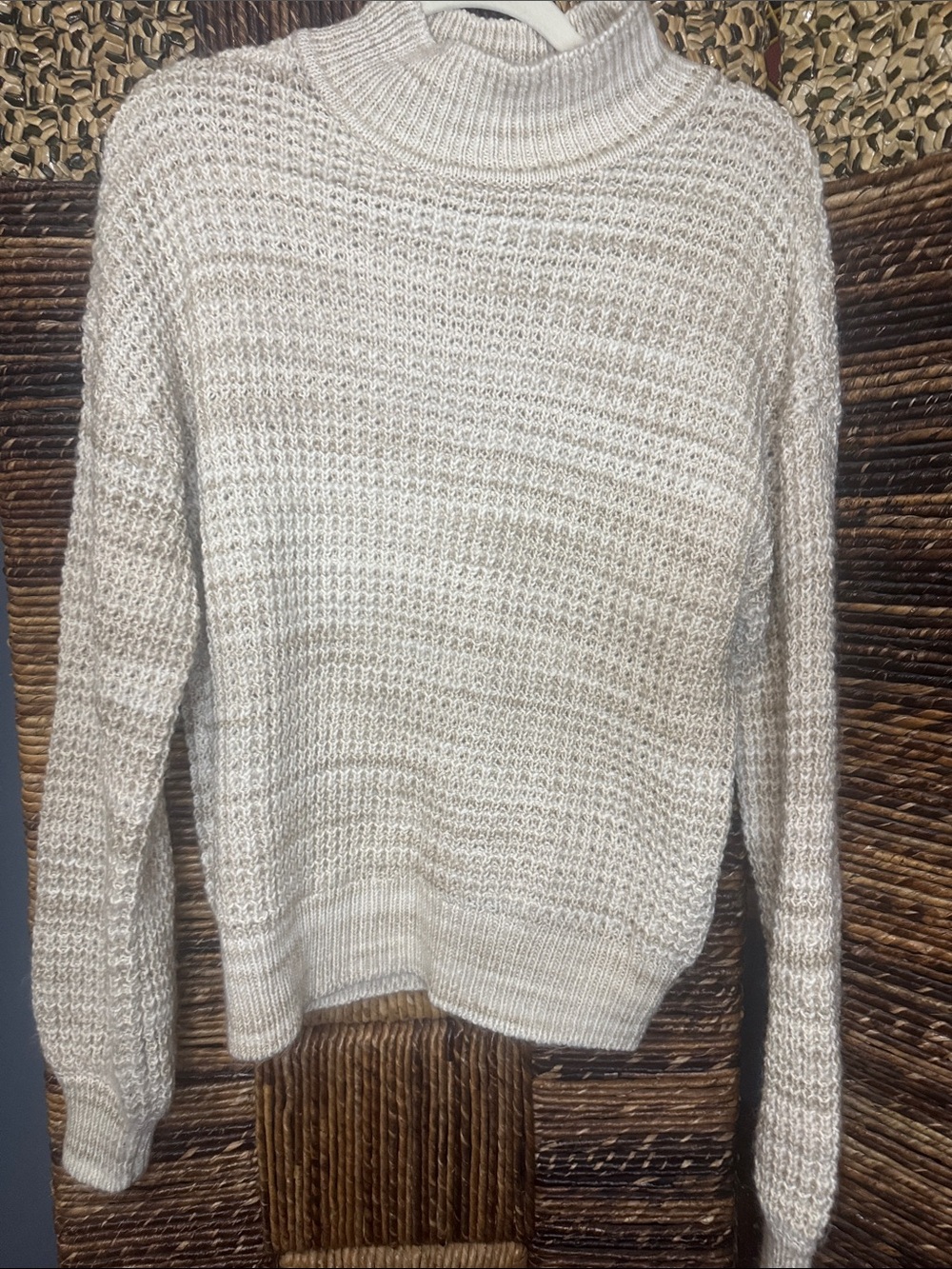 GAP Cream Mock-Neck Knit Sweater